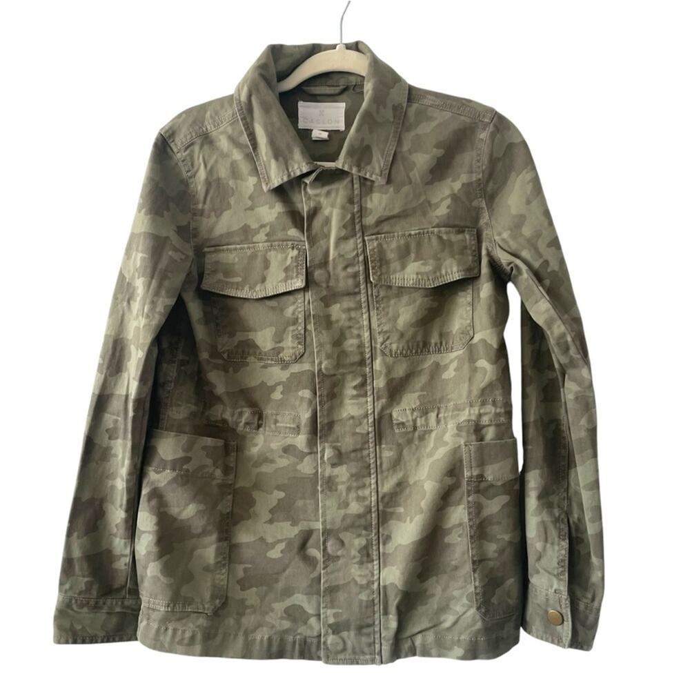 Caslon Camo Utility Jacket Barn Coat Size XS Military style
